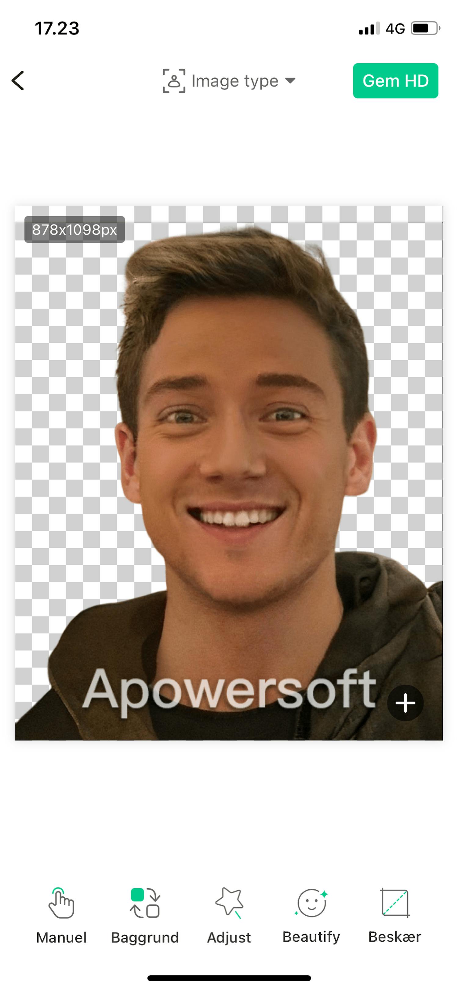 fritlaegning 2 min Bg Eraser fjerner bakgrunnen